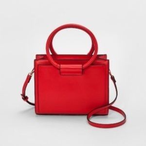 Circle Handle Satchel Handbag